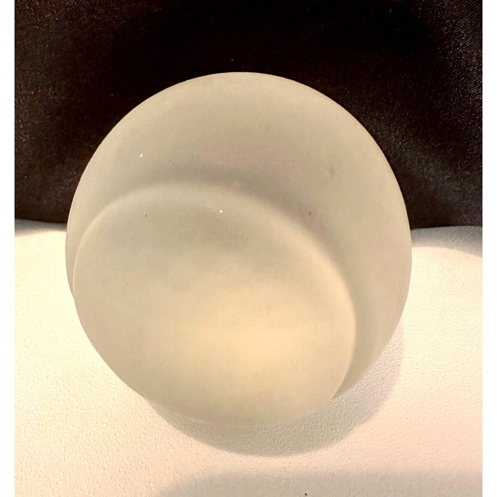 Frosted crystal/glass tennis ball paperweight